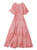Printed Flutter-Sleeve Chiffon Midi Dress