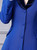 Cobalt Blue Velvet-Collar Fit-and-Flare Coat Dress