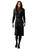Navy Body-hugging Jersey Sheath Dress with Black Waistline