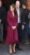 Burgundy Belted Pleated Midi Trench Dress