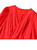 Bright Red V-Neck Puff-Sleeve Midi Dress