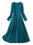 Green Long-Sleeve Fit-and-Flare Midi Dress
