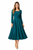 Princess Inspired Long Sleeve Fit-and-Flare Midi Dress