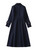 Ivanka Inspired Notched Collar Mid-Length Coat in Navy