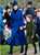 Ivanka Inspired Notched Collar Mid-Length Coat in Navy