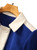 Royal Blue and White Belted Wool-Blend Coat