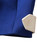 Royal Blue and White Belted Wool-Blend Coat