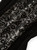 Black Sleeveless Velvet Lace-Insert Top & Pleated Skirt Set