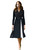 Princess Kate Inspired Mock Two-Piece Contrast Coat Dress in Black