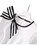 White Bow-Detail Contrast-Waist Sheath Midi Dress