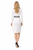 Striped Bow-Tie Contrast Waist Sheath Midi Dress