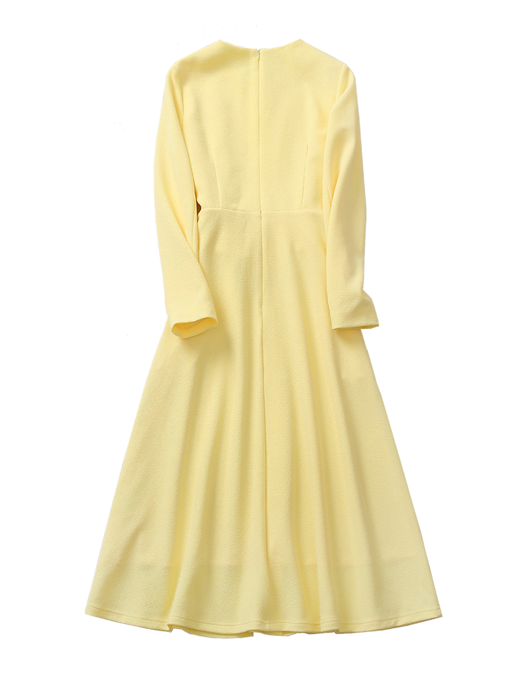 Girls Yellow Printed A-Line Dress