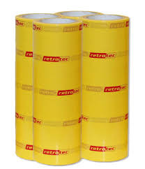 GR125 8" Yellow Tape - Retrotec Branded 4-Pack