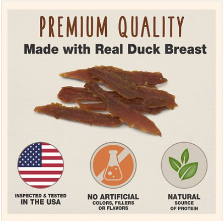 Cadet Gourmet Real Duck Breast Dog Treats Chow Hound Pet Supplies