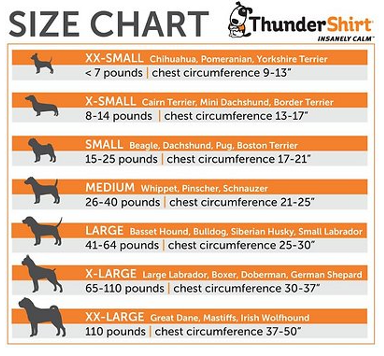 Thunderworks ThunderShirt Classic Anxiety Vest For Dogs Chow Hound