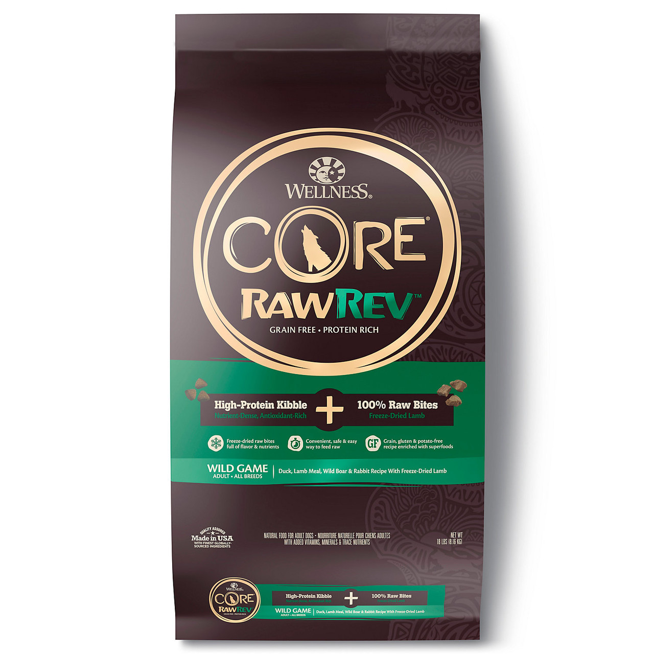 Wellness Core Wild Game Recipe Grain-Free Dry Dog Food 22 lb - Chow Hound  Pet Supplies
