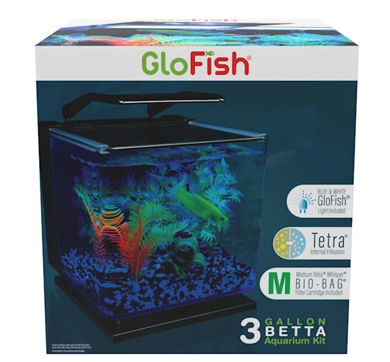 Tetra GloFish Betta Glass Kit 3 gal - Chow Hound Pet Supplies