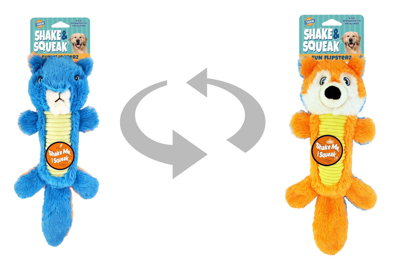 shake a fox dog toy