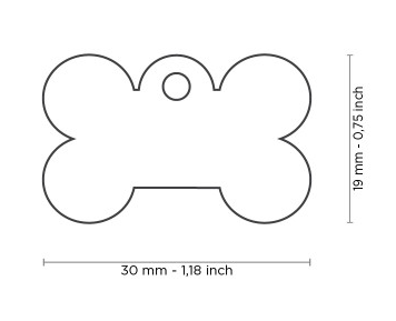 Myfamily Small Anodized Aluminum Bone Shaped Personalized Dog ID Tag ...