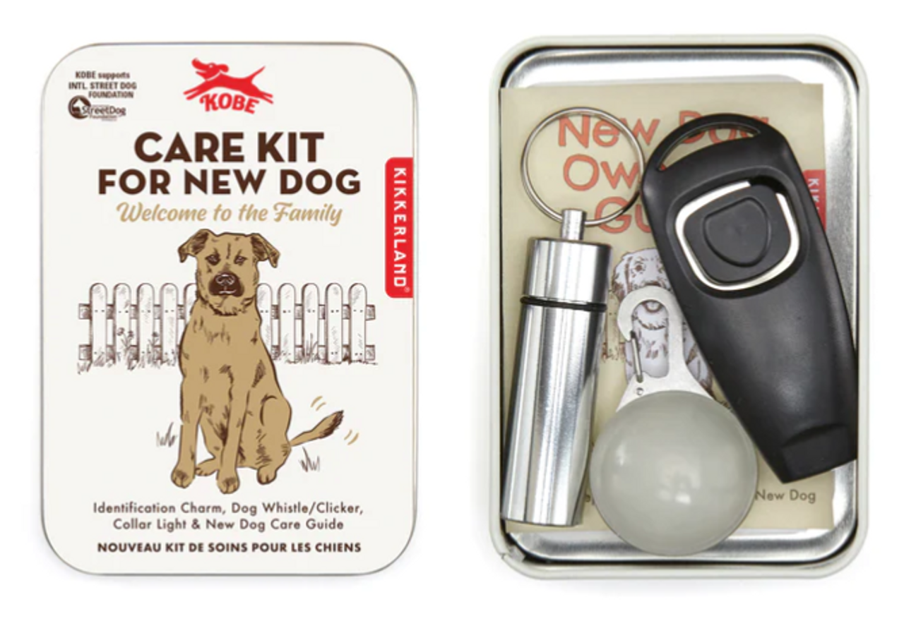 Kikkerland Welcome to the Family Care Kit for New Dog - Chow Hound Pet  Supplies