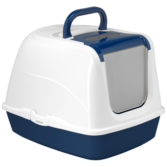 Moderna Flip Cat Jumbo Hooded Litter Box with Door Chow Hound Pet
