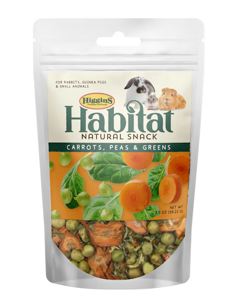 Higgins Habitat Natural Snack Carrots, Peas & Greens Small Animal