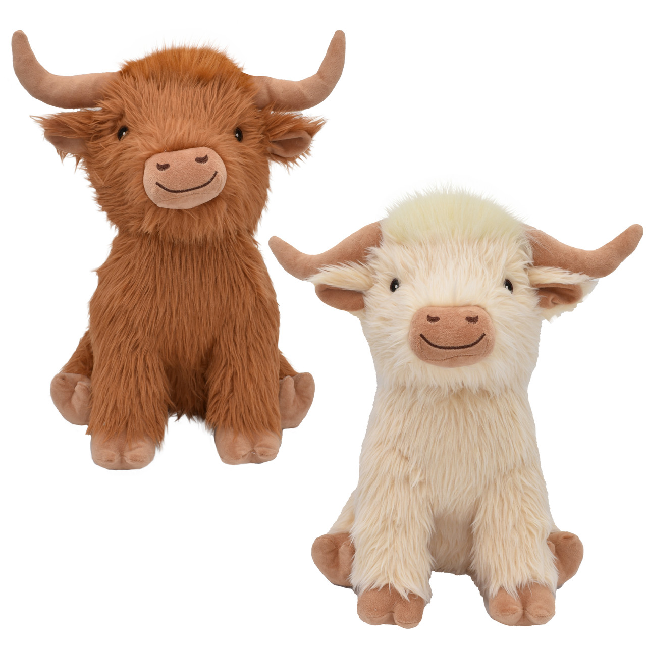 Multipet Highland Cow Plush Dog Toy, Assorted 14 in - Chow Hound