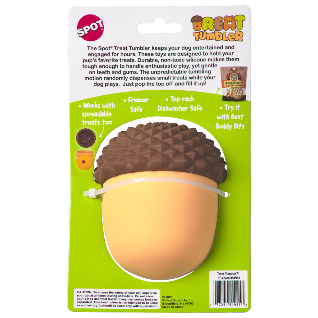 Spot Treat Tumbler Acorn Treat Dispensing Dog Toy in Chow