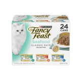 Fancy Feast Classic Pate Seafood Variety Pack Canned Cat Food 24 ct