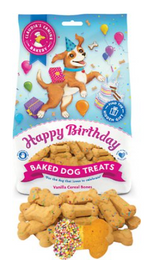Claudia's Canine Bakery Happy Birthday Vanilla Cereal Bone Baked Dog Treats 8 oz