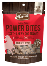 Merrick Power Bites Real Beef Recipe Grain-Free Soft & Chewy Dog Treats 6 oz