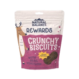 Natural Balance Rewards Limited Ingredient Crunchy Biscuits with Real Venison Dog Treats 14 oz