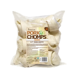 Scott Pet Pork Chomps 6-7 in Natural Pork Skin Knotz Dog Bones 6 ct