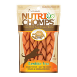 Scott Pet Premium Nutri Chomps Peanut Butter Flavor Braid Dog Treats 4 ct
