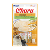 Inaba Churu Chicken & Chicken With Scallop Puree Variety Pack Creamy Cat Treat 10 pk