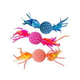 Spot Ethical Pet Elasteeez Ball & Feathers Cat Toy 
