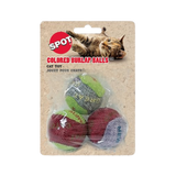 Spot Ethical Pet Colored Burlap Balls Cat Toy 3 pk