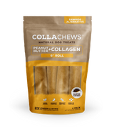 Collachews 6 in Collagen Peanut Butter Flavored Roll 4 pk