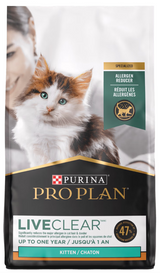 Purina Pro Plan LiveClear Kitten Chicken & Rice Formula Dry Cat Food 3.2 lb