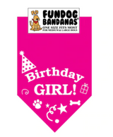 Fun Dog Bandanas Birthday Girl Pet Bandana 