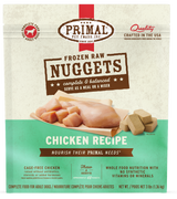 Primal Raw Frozen Nuggets Chicken Formula Dog Food 3 lb