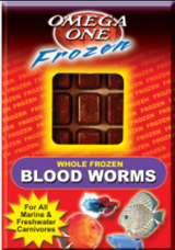 Omega One Frozen Blood Worms Cube Pack 3.5 oz