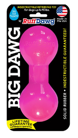 Ruff Dawg Indestructible Big Dawg Barbell Tough Dog Chew Toy, Assorted