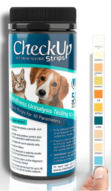 Checkup Pet Wellness Urinalysis Testing Kit Urine Testing for Dogs & Cats 50 ct