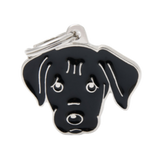 Myfamily Enamel Black Labrador Personalized Dog ID Tag 