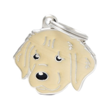 Myfamily Enamel Golden Retriever Personalized Dog ID Tag 