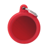 Myfamily Hushtag Red Aluminum Circle Personalized Dog ID Tag 