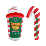 Fuzzyard Holiday Candy Cane Frappe And Candy Cane Plush Dog Toys 2 pk