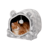 Furhaven Fleece Cozy Cave for Small Dogs and Cats 