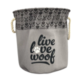 Pet Obsession "Live Love Woof" Canvas Toy Bin 15 x15 x15 in